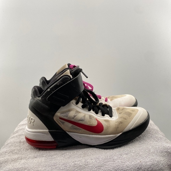 Nike Shoes Women's Size 6.5 Max Air 2010 Red Purple Black White High Tops - Picture 3 of 13